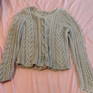 J. Jill Cable Knit Cardigan - Cream